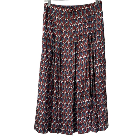 Zara Dresses & Skirts - Zara Multicolor Geometric Pleated Midi Skirt Size M